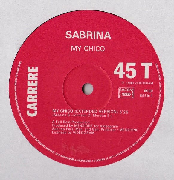 Sabrina : My Chico (12", Maxi)