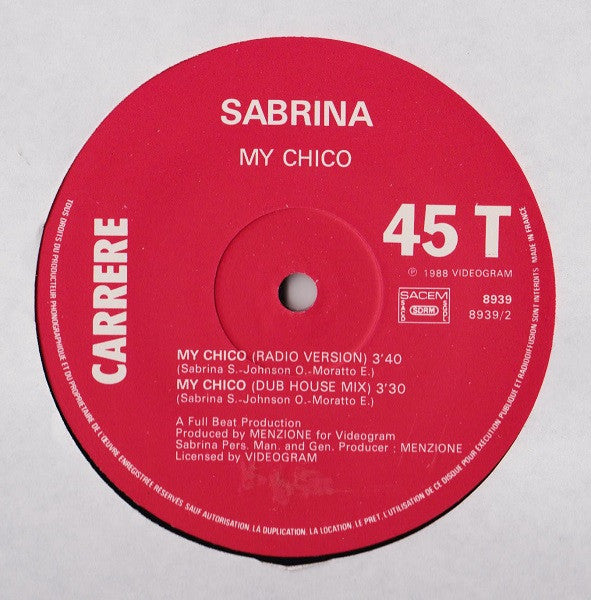 Sabrina : My Chico (12", Maxi)