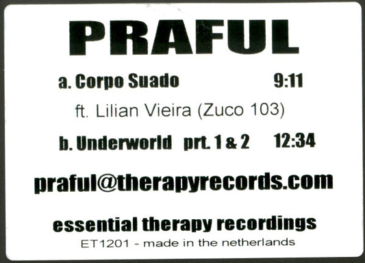 Praful : Corpo Suado (12", W/Lbl)