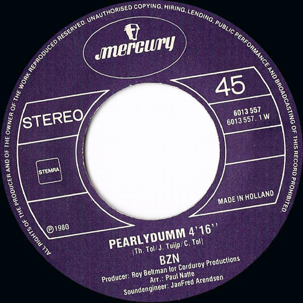 BZN : Pearlydumm (7", Single)