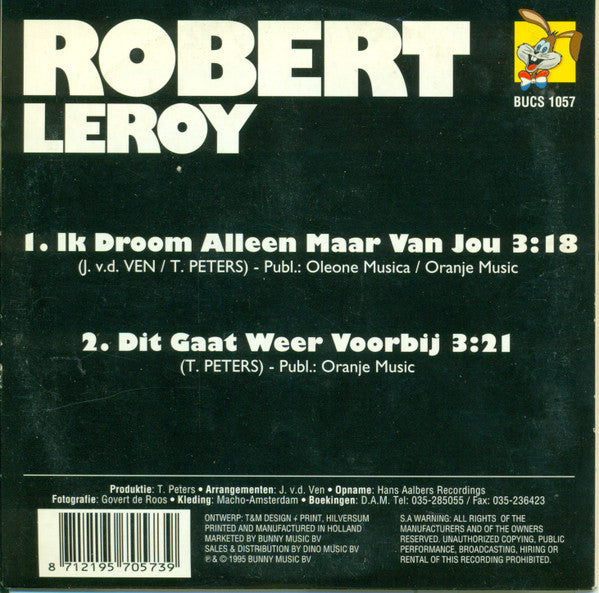 Robert Leroy : Ik Droom Alleen Maar Van Jou (CD, Single)