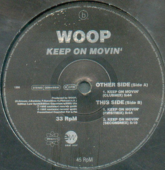 Woop : Keep On Movin' (12", Promo)