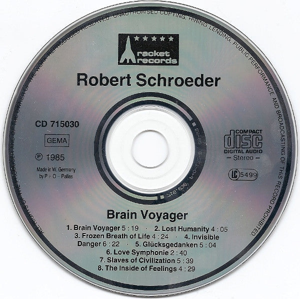Robert Schröder : Brain Voyager (CD, Album, RE)