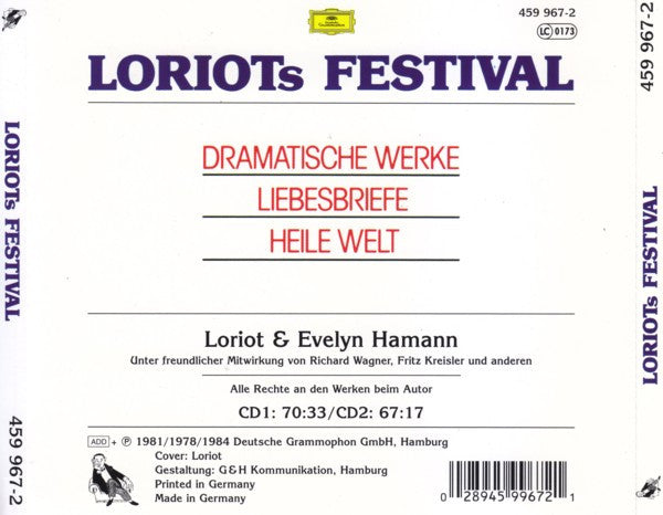 Loriot : Loriots Festival (2xCD, Comp, RE)