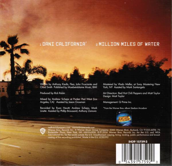 Red Hot Chili Peppers : Dani California (CD, Single, Car)