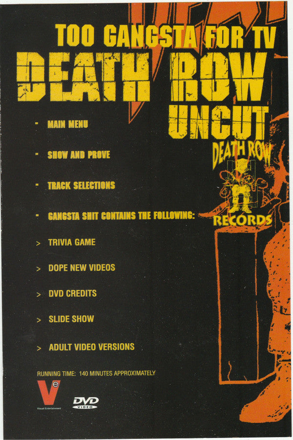 Dr. Dre, Snoop Dogg, 2Pac : Death Row Uncut (Too Gangsta For TV) (DVD-V, PAL)