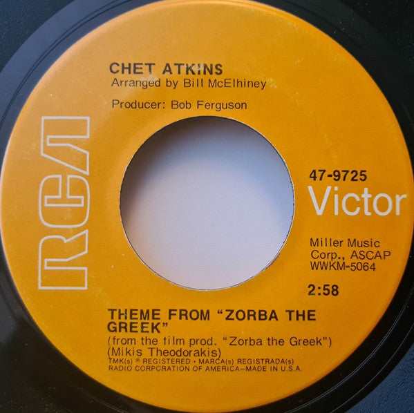 Chet Atkins : Theme From "Zorba The Greek" (7")
