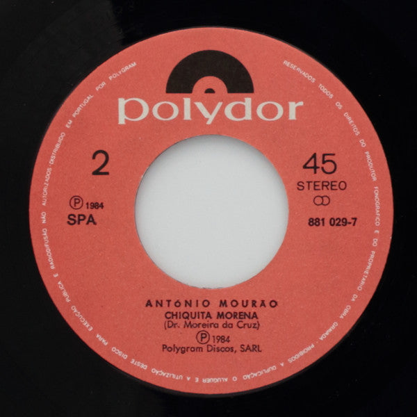 António Mourão : Oh Tempo Volta Pra Trás (7")