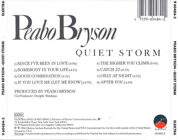 Peabo Bryson : Quiet Storm (CD, Album)