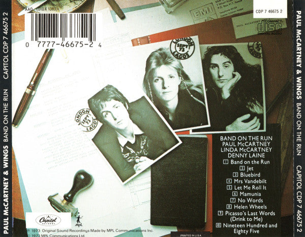 Wings (2) : Band On The Run (CD, Album, RE)