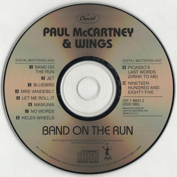 Wings (2) : Band On The Run (CD, Album, RE)