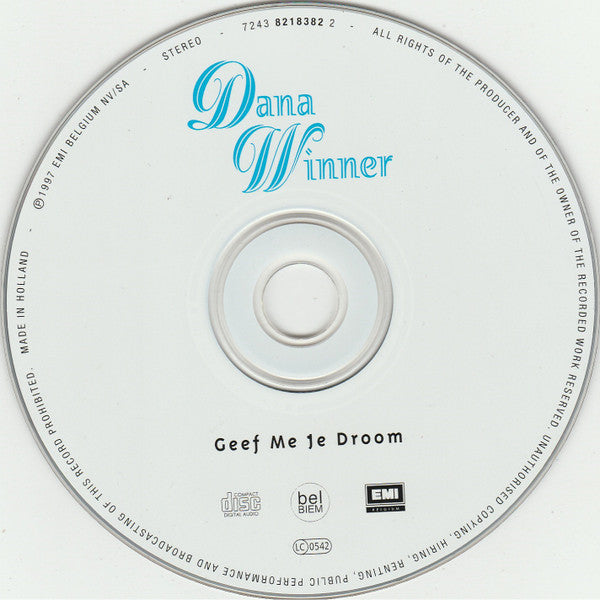 Dana Winner : Geef Me Je Droom (CD, Album)