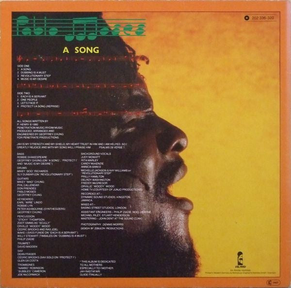 Pablo Moses : A Song (LP, Album)