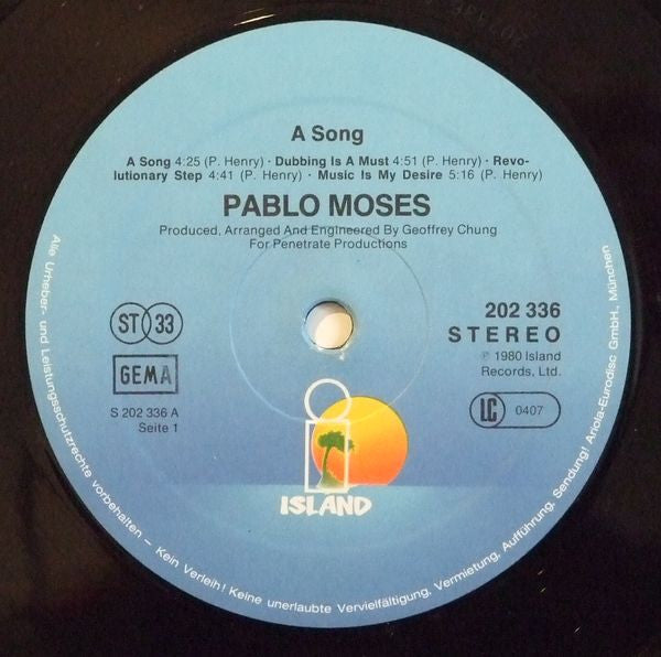 Pablo Moses : A Song (LP, Album)