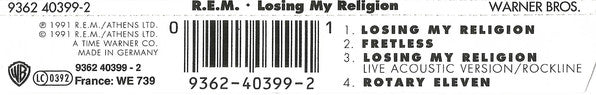 R.E.M. : Losing My Religion (CD, Single)