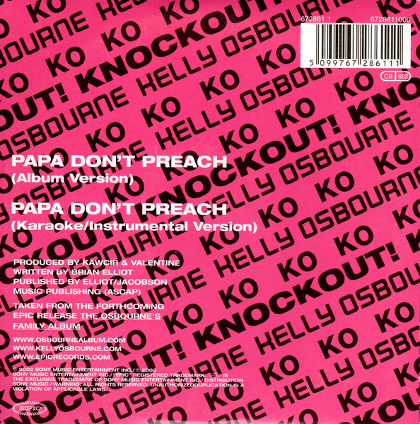 Kelly Osbourne : Papa Don't Preach (CD, Single)