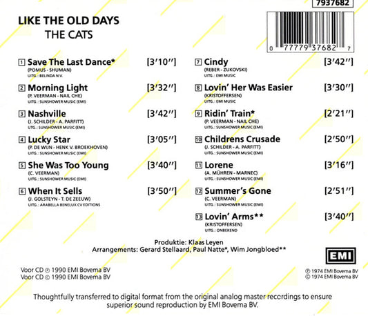 The Cats : Like The Old Days (CD, Album)