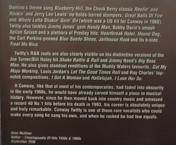 Conway Twitty : The Rock'N'Roll Collection (CD, Album, Comp)