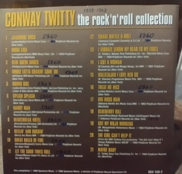 Conway Twitty : The Rock'N'Roll Collection (CD, Album, Comp)