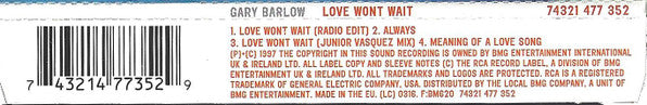 Gary Barlow : Love Won't Wait (CD, Maxi)