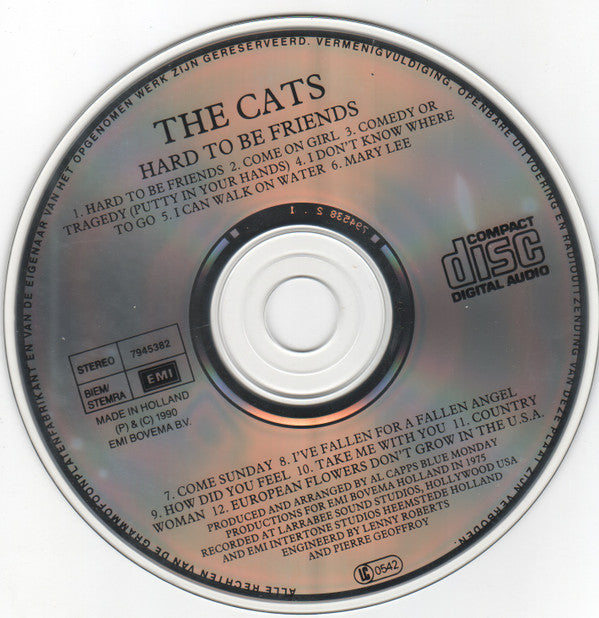 The Cats : Hard To Be Friends (CD, Album)