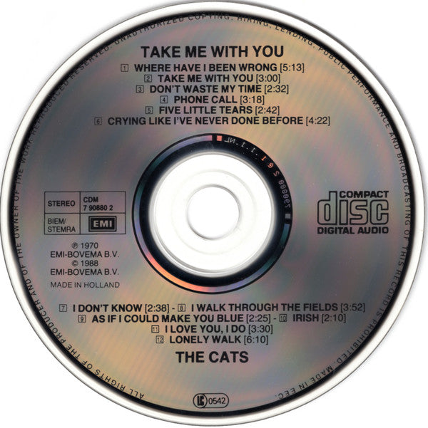 The Cats : Take Me With You (CD, Album)