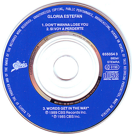 Gloria Estefan : Don't Wanna Lose You (CD, Mini, Maxi)