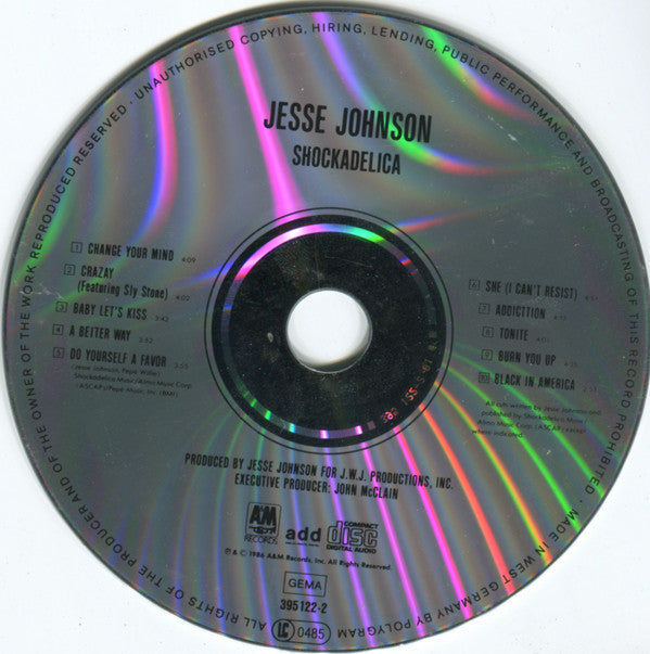 Jesse Johnson : Shockadelica (CD, Album)