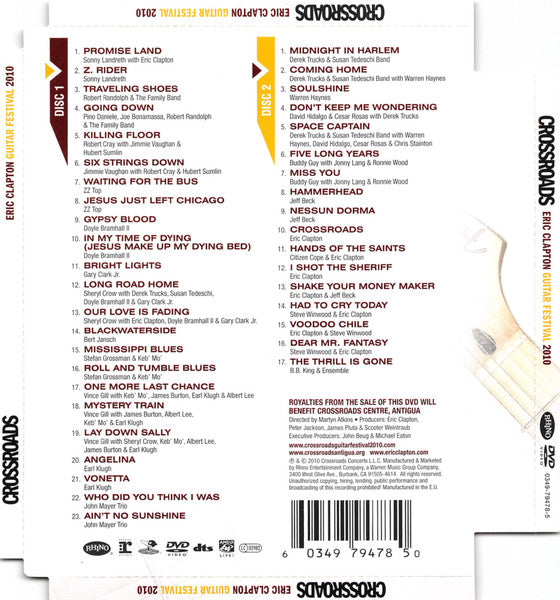 Eric Clapton : Crossroads (Eric Clapton Guitar Festival 2010) (2xDVD-V, Multichannel, Sup)