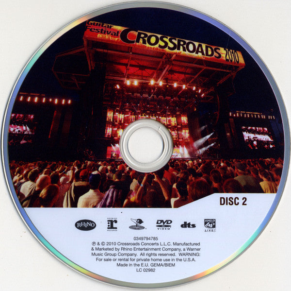 Eric Clapton : Crossroads (Eric Clapton Guitar Festival 2010) (2xDVD-V, Multichannel, Sup)