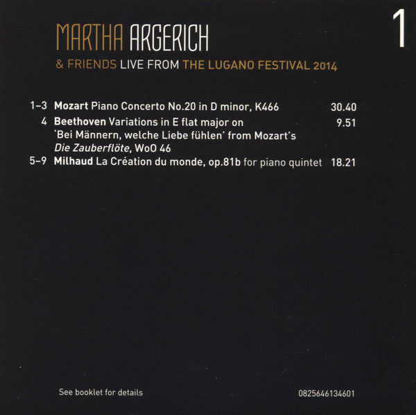 Martha Argerich And Friends : Live From Lugano 2014 (3xCD + Box)