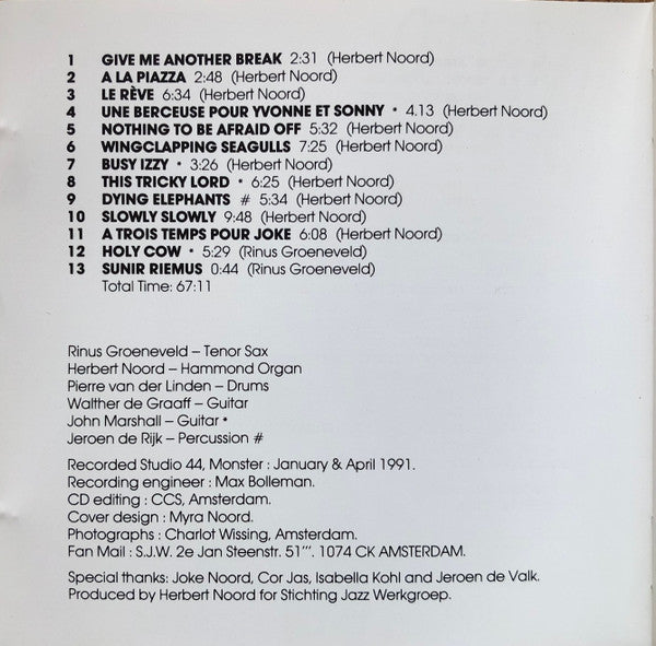 Advanced Warning / Herbert Noord & Rinus Groeneveld : Nothing To Be Afraid Of (CD, Album)