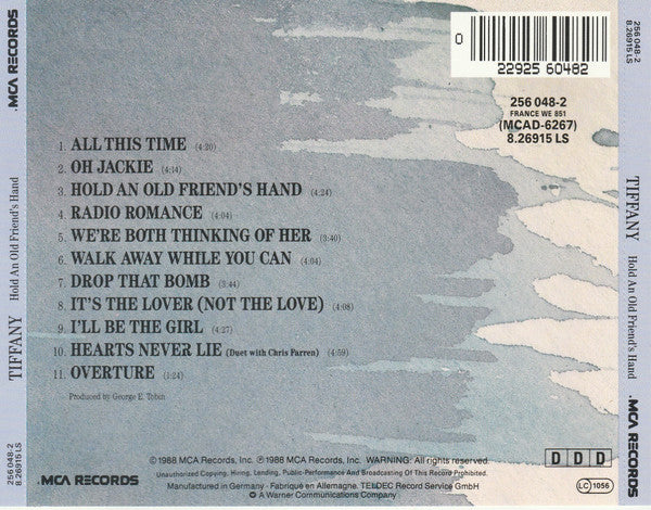 Tiffany : Hold An Old Friend's Hand (CD, Album)