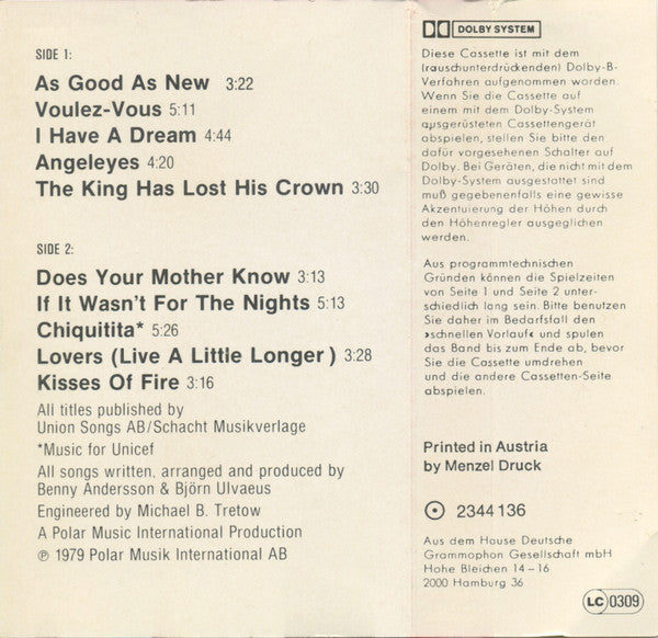 ABBA : Voulez-Vous (Cass, Album)