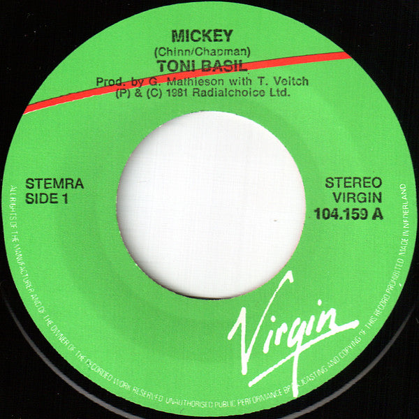 Toni Basil : Mickey (7", Single)