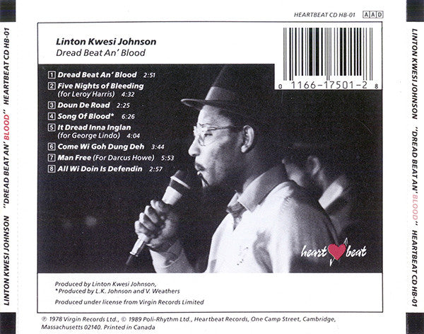 Linton Kwesi Johnson : Dread Beat An' Blood (CD, Album, RE)