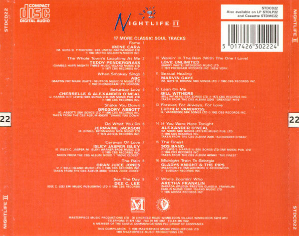 Various : Nightlife II - 17 More Classic Soul Tracks (CD, Comp)