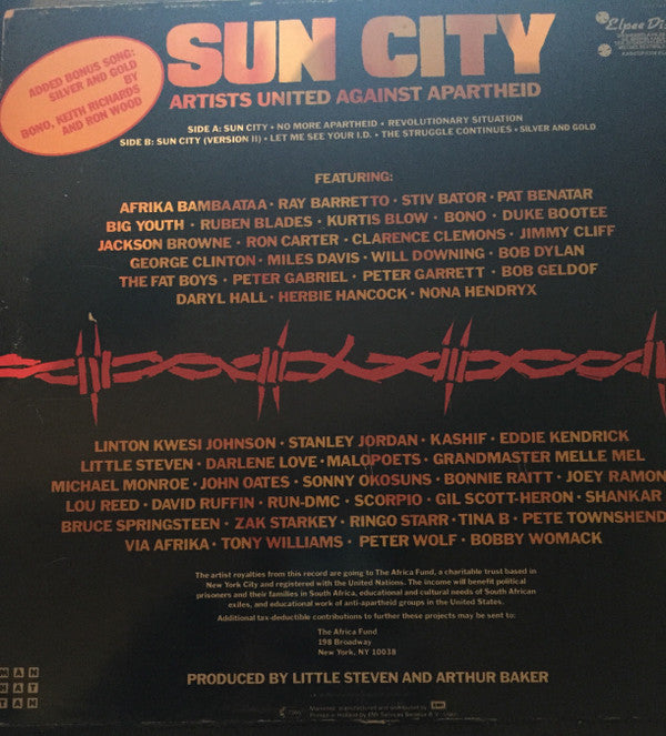 Artists United Against Apartheid : Sun City (LP, Album)