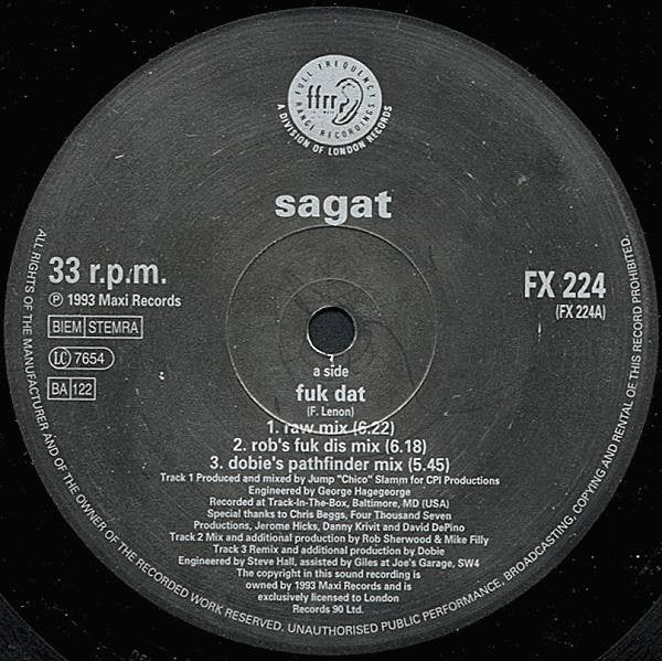 Sagat : Fuk Dat (12", Single)