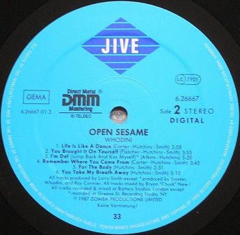 Whodini : Open Sesame (LP, Album)