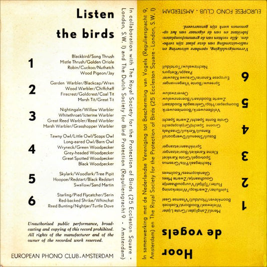 Hans A. Traber : Listen The Birds 2 = Hoor De Vogels 2 (7", EP)