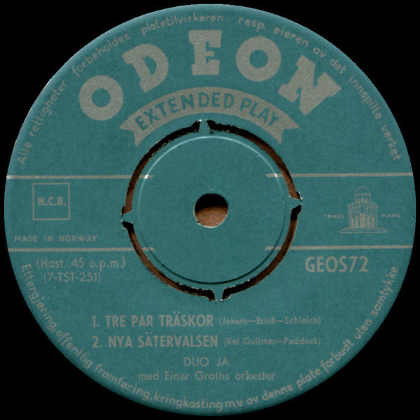 Duo Ja : Tre Par Träskor (7", EP)