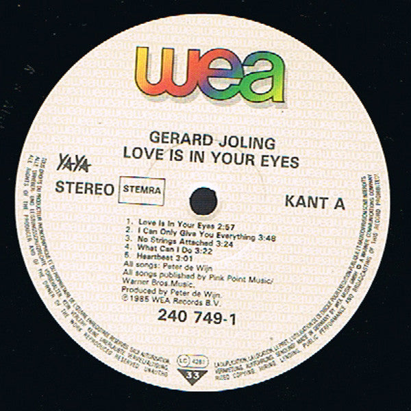 Gerard Joling : Love Is In Your Eyes (LP, Album)