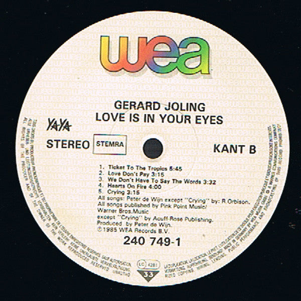 Gerard Joling : Love Is In Your Eyes (LP, Album)