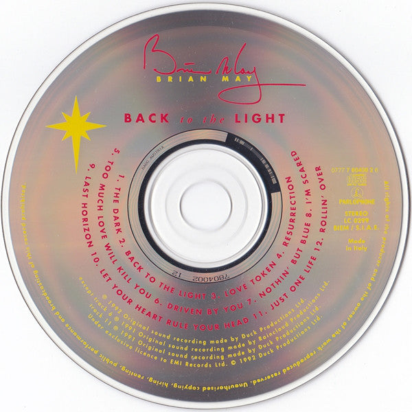 Brian May : Back To The Light (CD, Album)