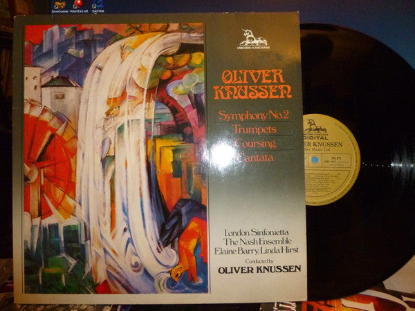 Oliver Knussen, London Sinfonietta, The Nash Ensemble, Elaine Barry, Linda Hirst, Oliver Knussen : Symphony No.2 / Trumpets / Coursing / Cantata (LP, Album)