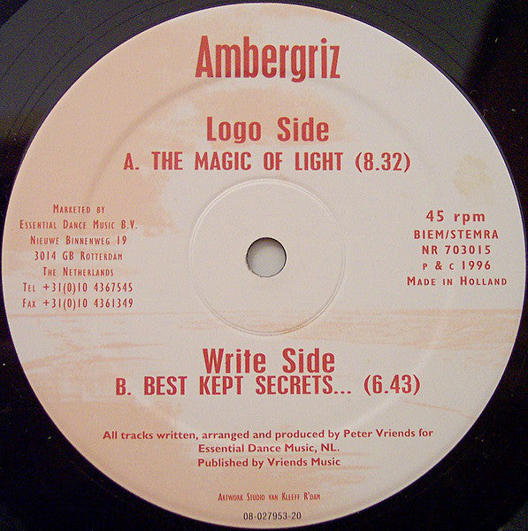 Ambergriz : The Magic Of Light (12")