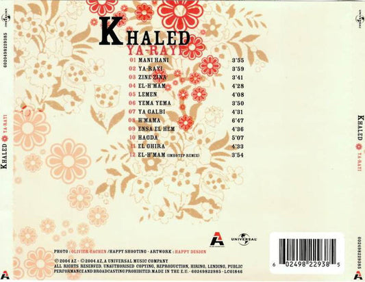 Khaled : Ya-Rayi (CD, Album)