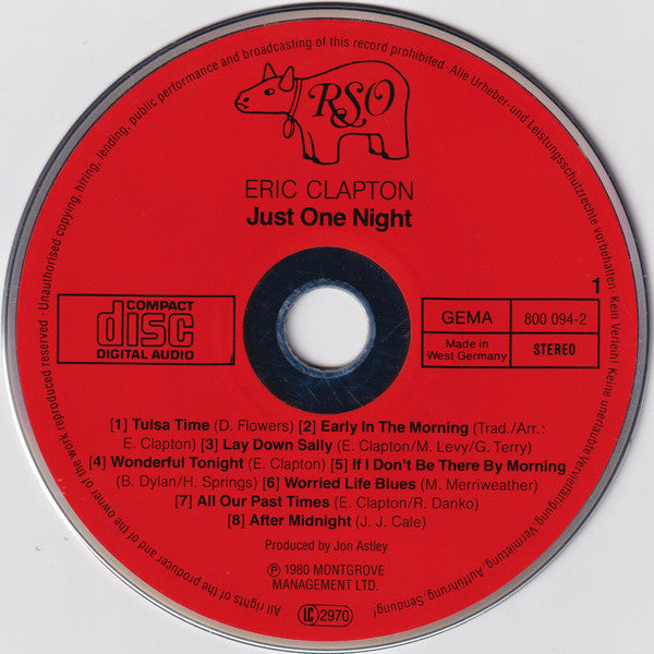 Eric Clapton : Just One Night (2xCD, Album, RE)
