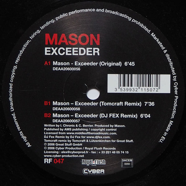 Mason : Exceeder (12")
